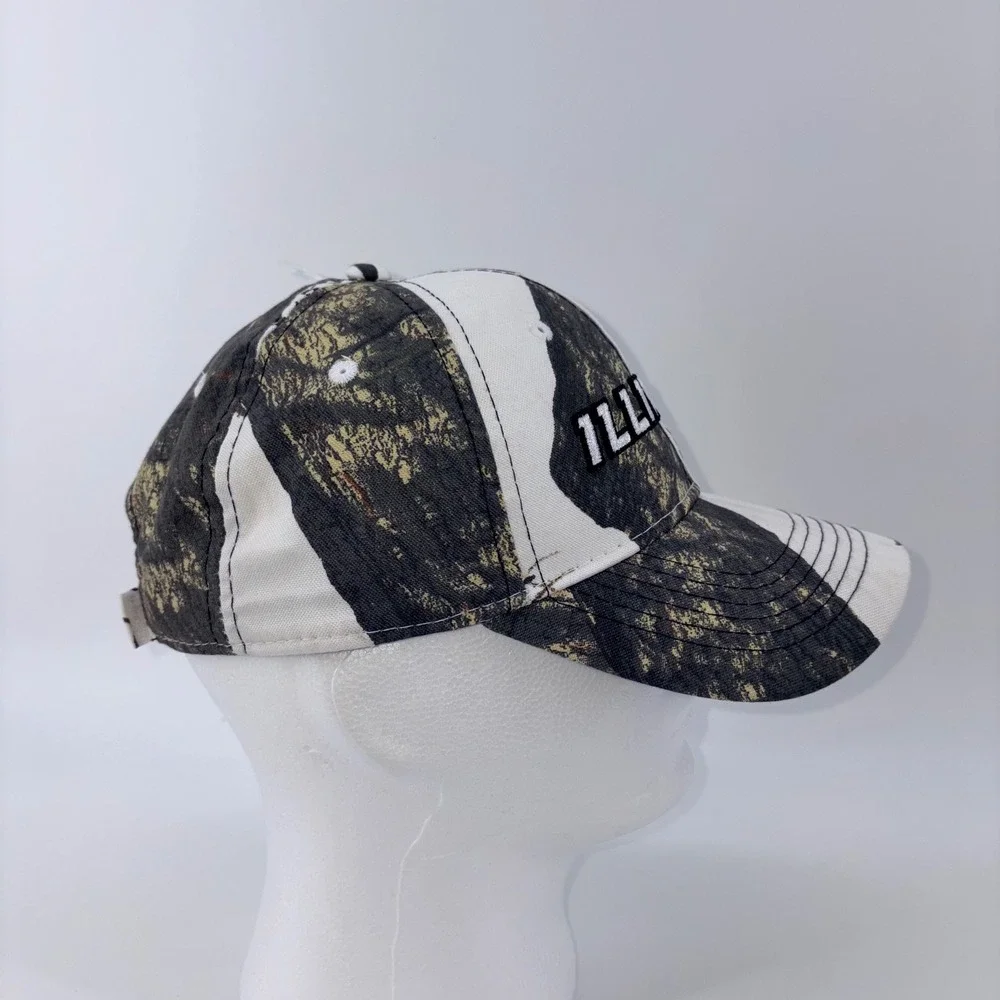 Mossy Oak Illinois Fighting Illini Hat Camo Adjustable‎ Baseball Cap White